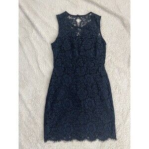 Banana Republic Navy Lace sheath Dress size 6 Sleeveless